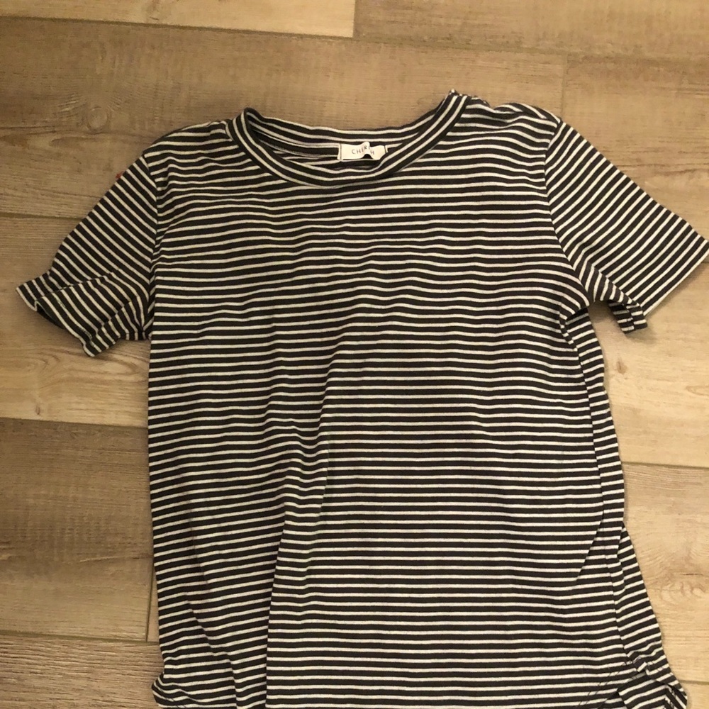 Olive striped top